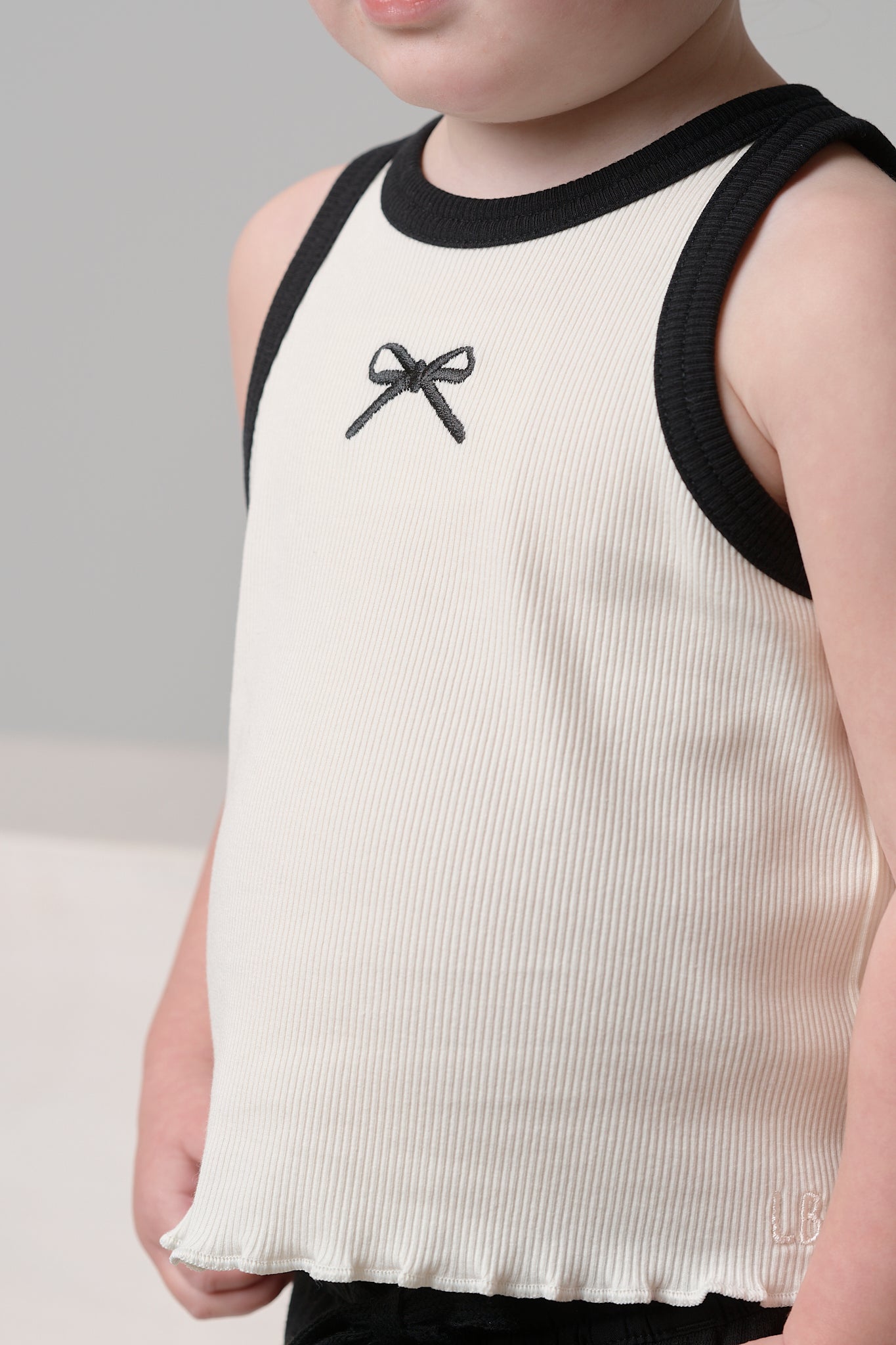 Little Bipsy Bow Ribbed Tank