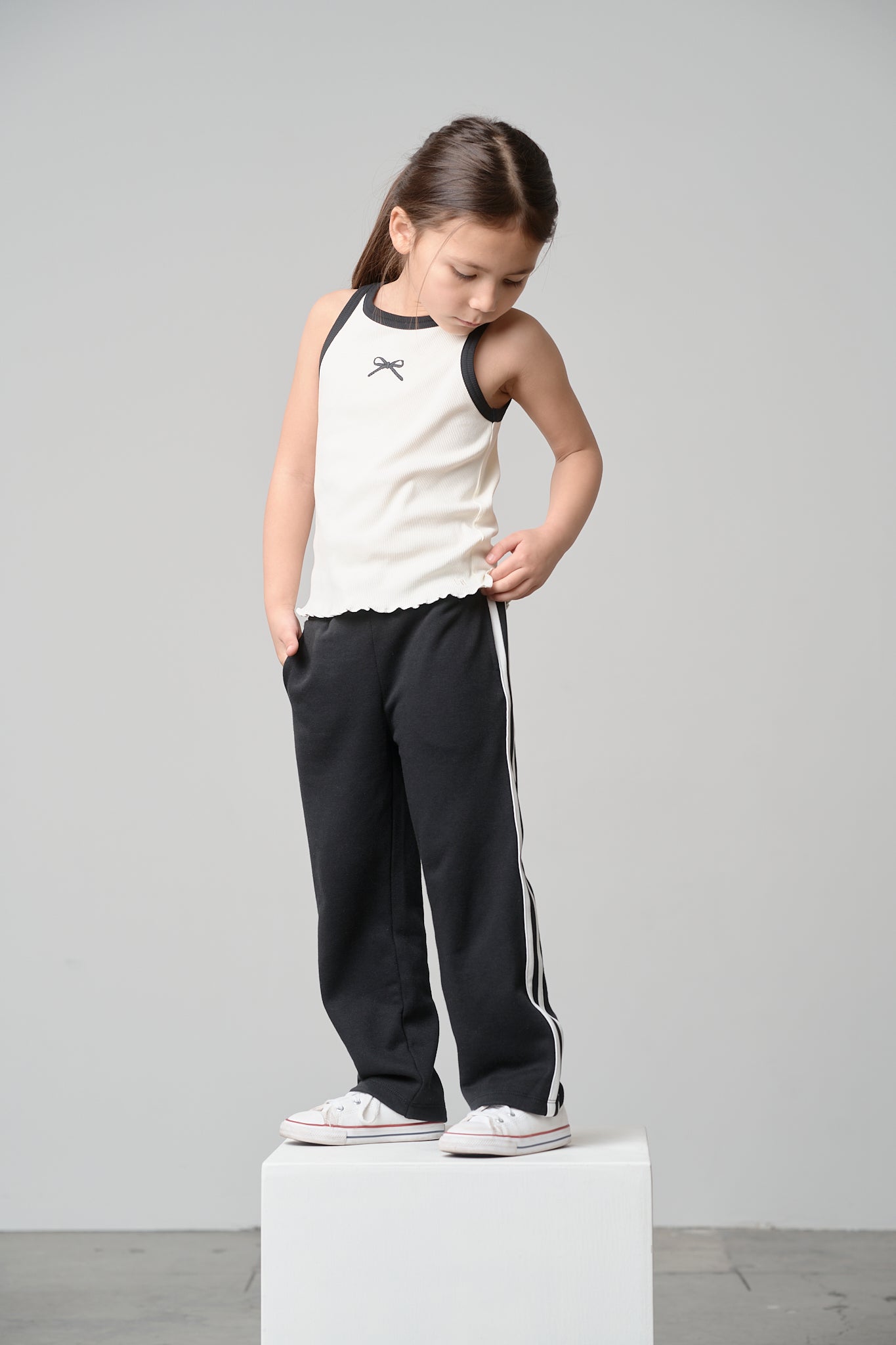 Little Bipsy Bow Ribbed Tank