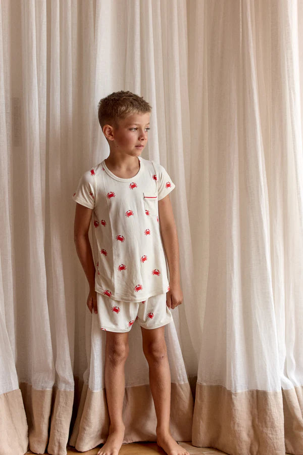 Bambi & Birdie Kids Lounge Short Set || Crab