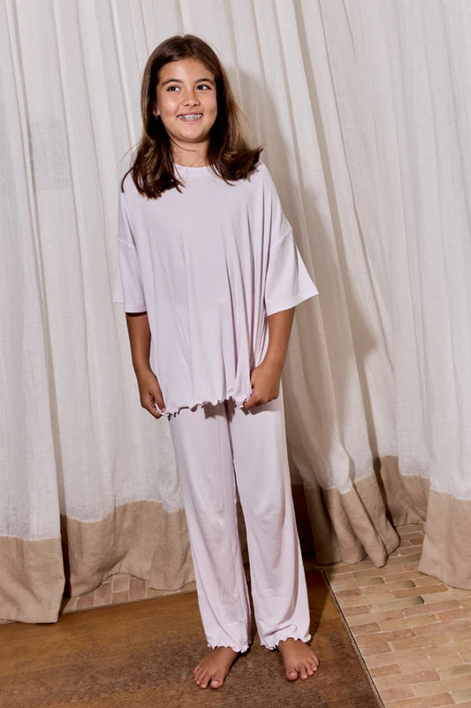Bambi & Birdie Wide Leg Pant Set || Mauve
