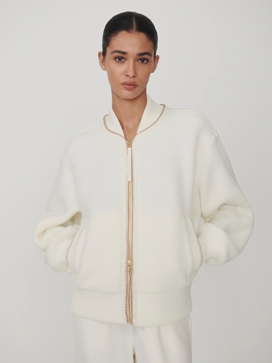 Varley Klaudia Fleece Jacket || Egret