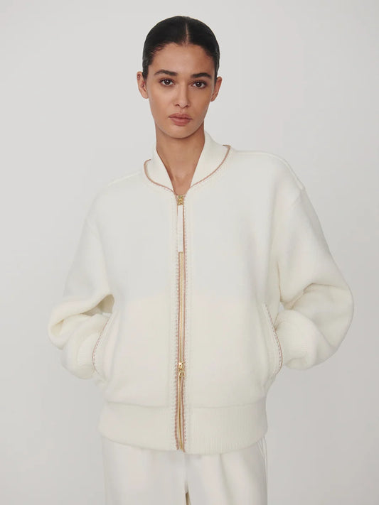 Varley Klaudia Fleece Jacket || Egret