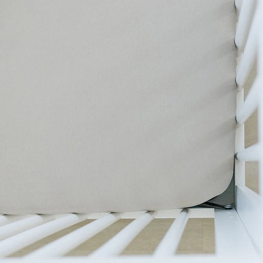 Mebie Baby Bamboo Stretch Crib Sheet || Oatmeal