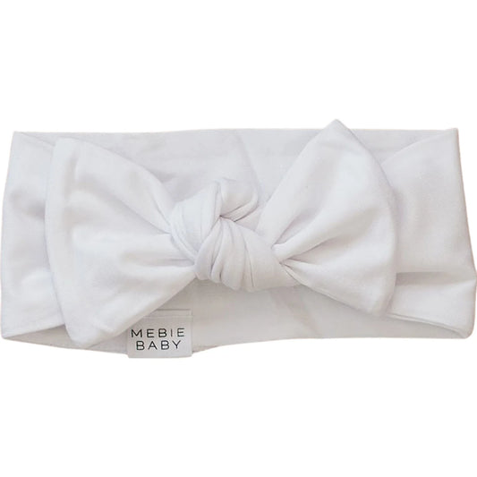 Mebie Baby Bamboo Head Wrap || White