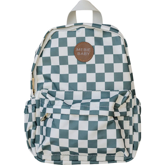 Mebie Baby Mini Backpack || Green Checkered