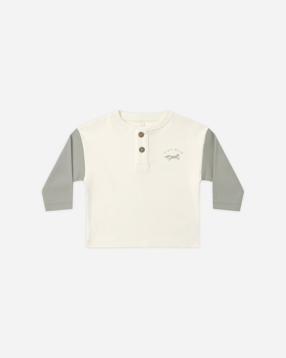 Quincy Mae Long Sleeve Henley Tee || Laurel