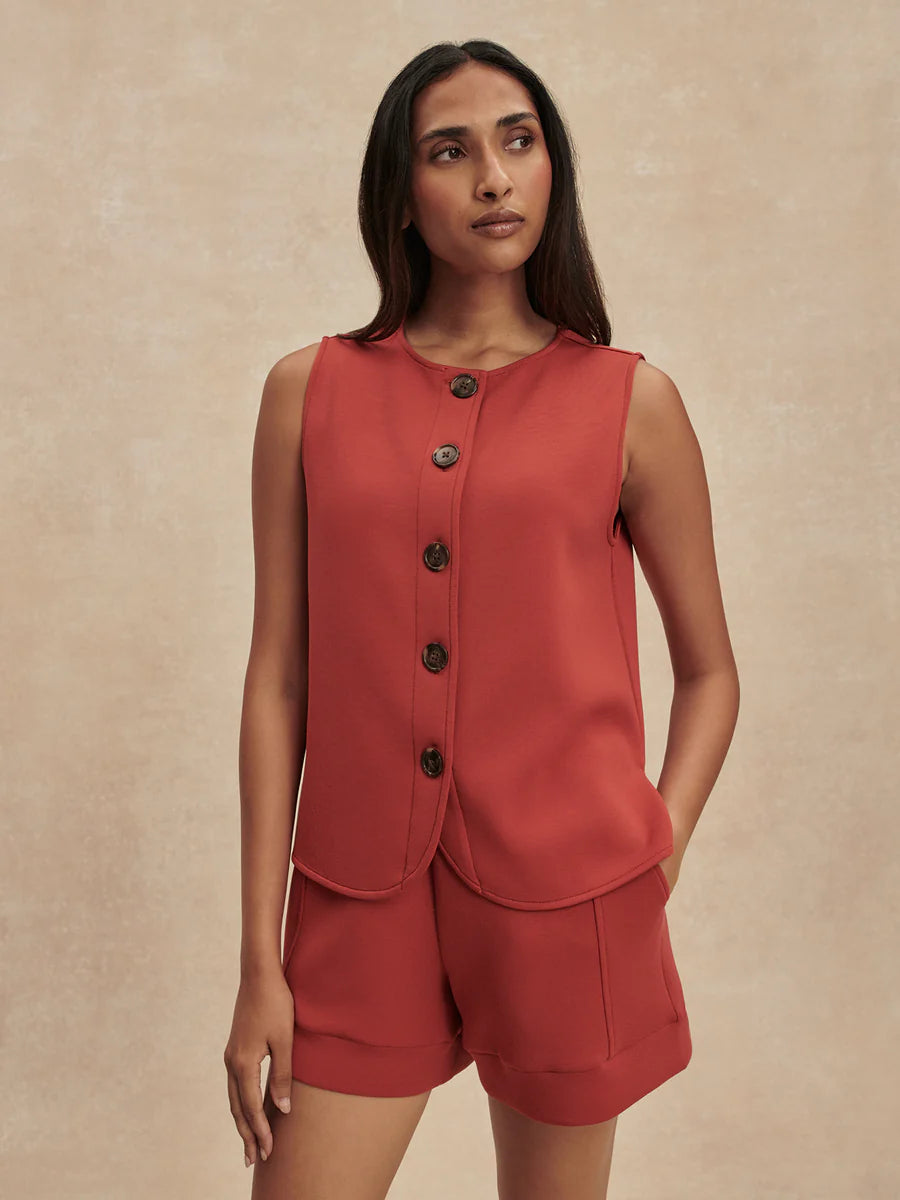 Varley Josie Button Through Tank || Bossa Nova