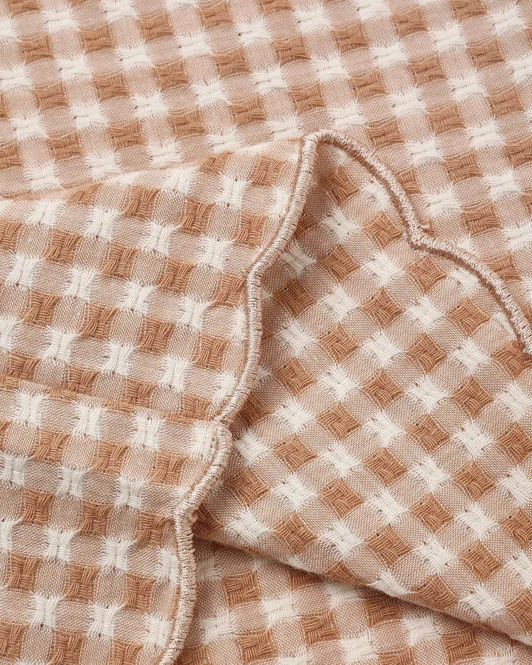 Rylee + Cru Wide Leg Pant || Fawn Gingham