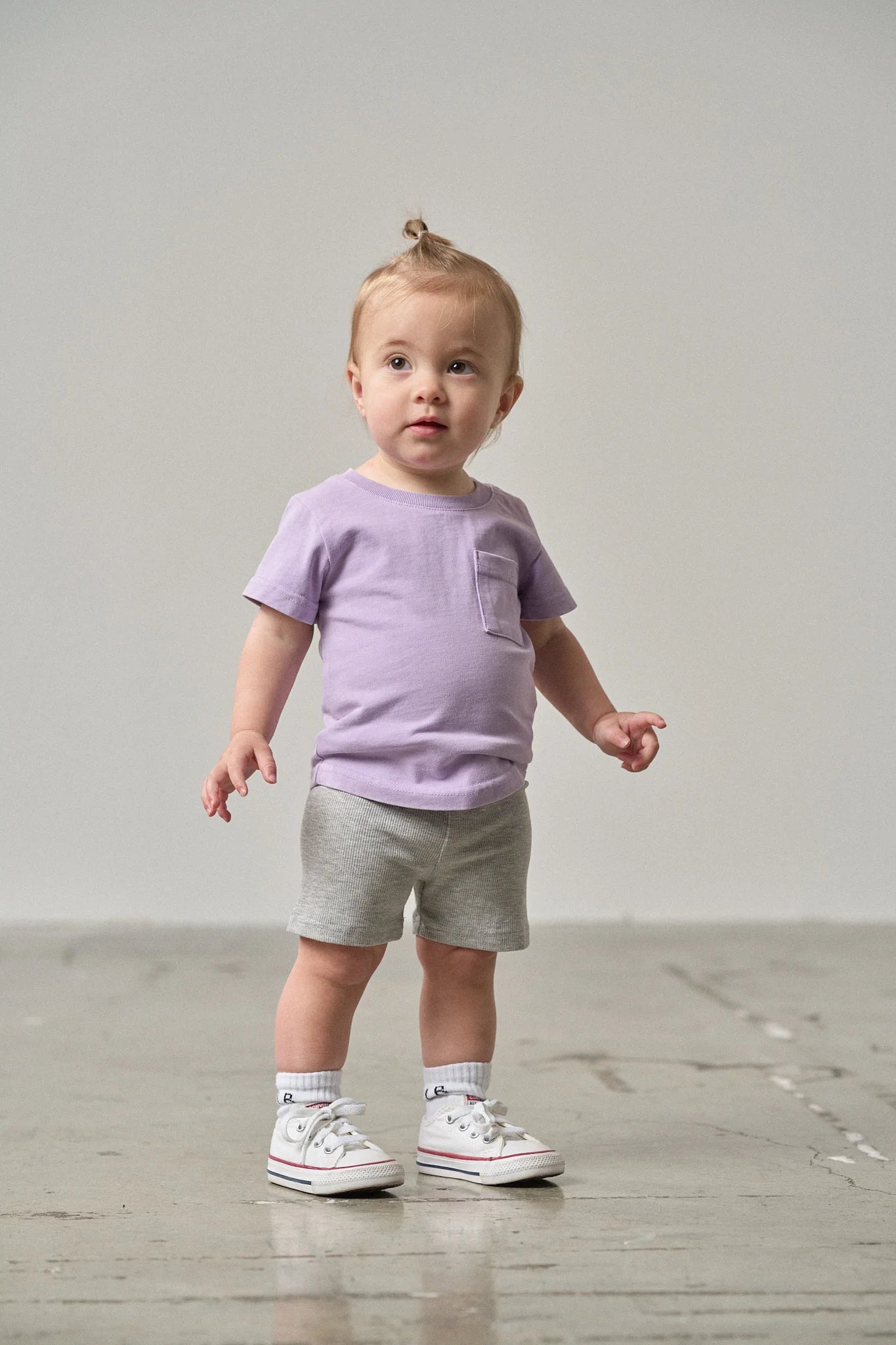 Little Bipsy Acid Wash Pocket Tee || Purple