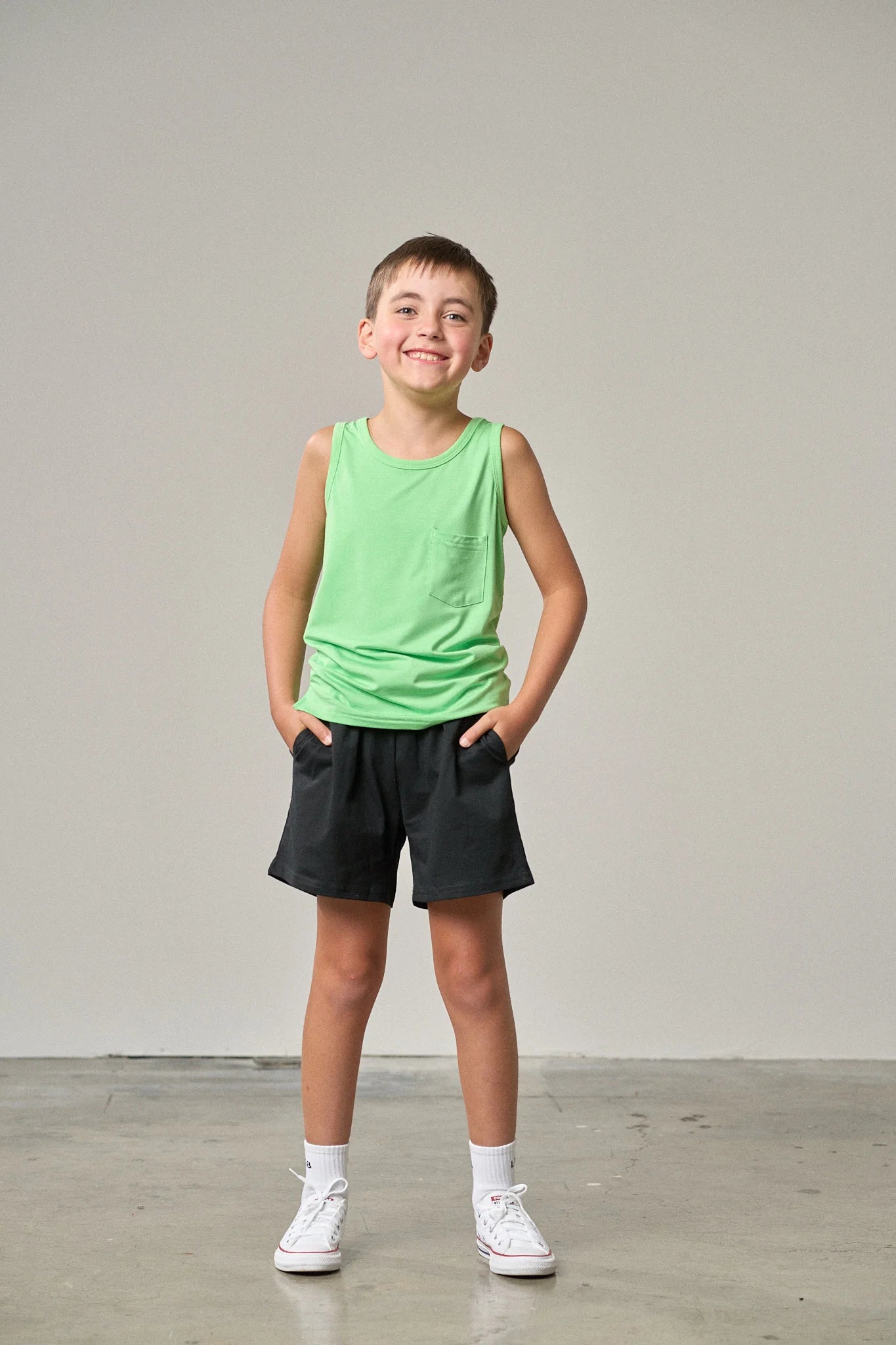 Little Bipsy Neon Bamboo Pocket Tank || Green