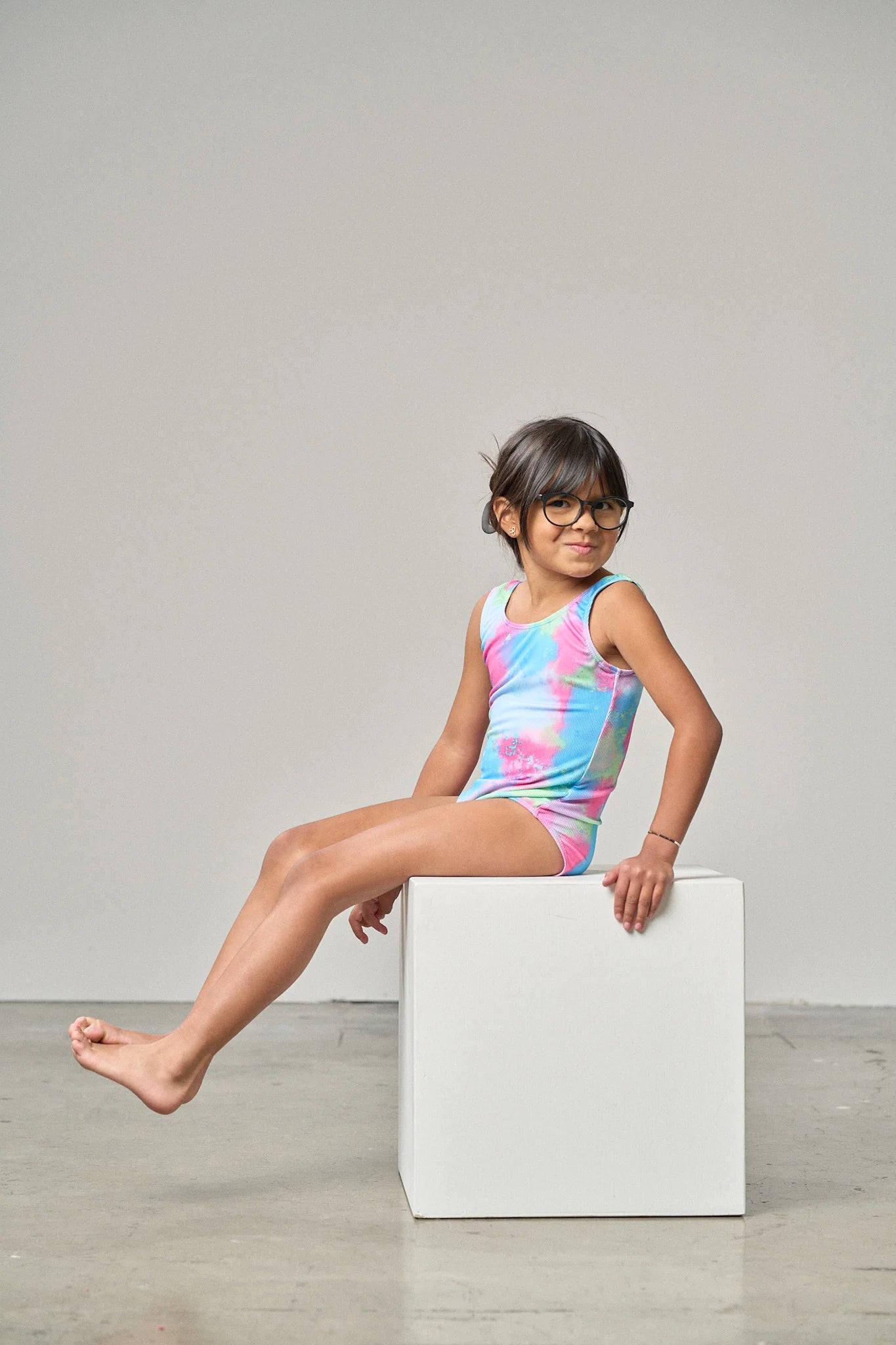 Little Bipsy Girls Swimsuit || Neon Watercolor