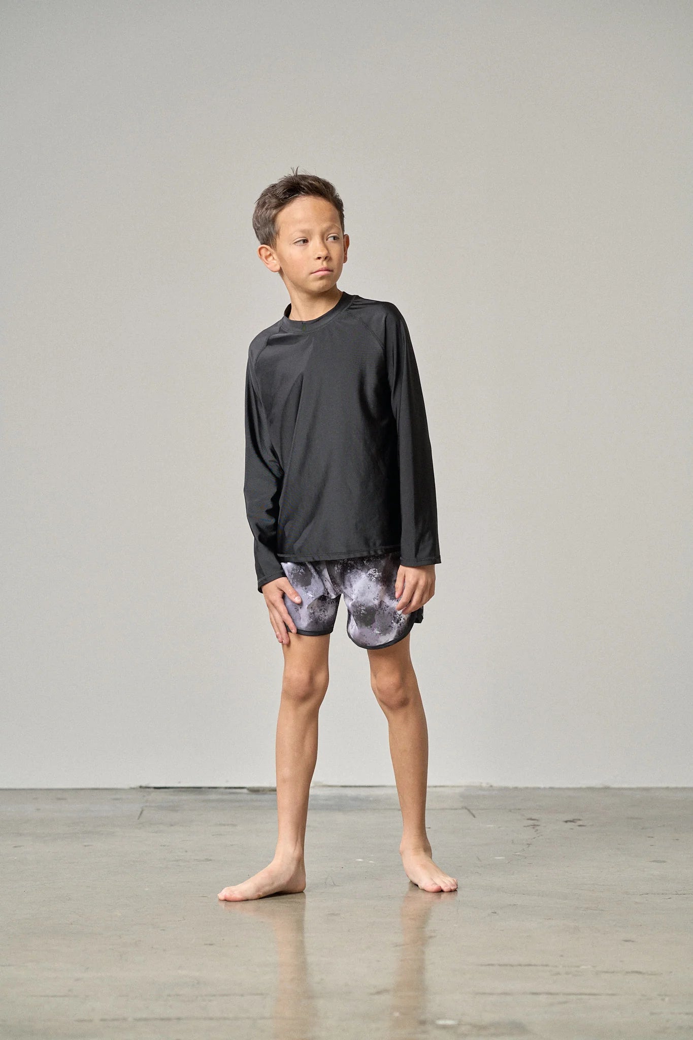 Little Bipsy Boys Swim Short || Monochrome Watercolor