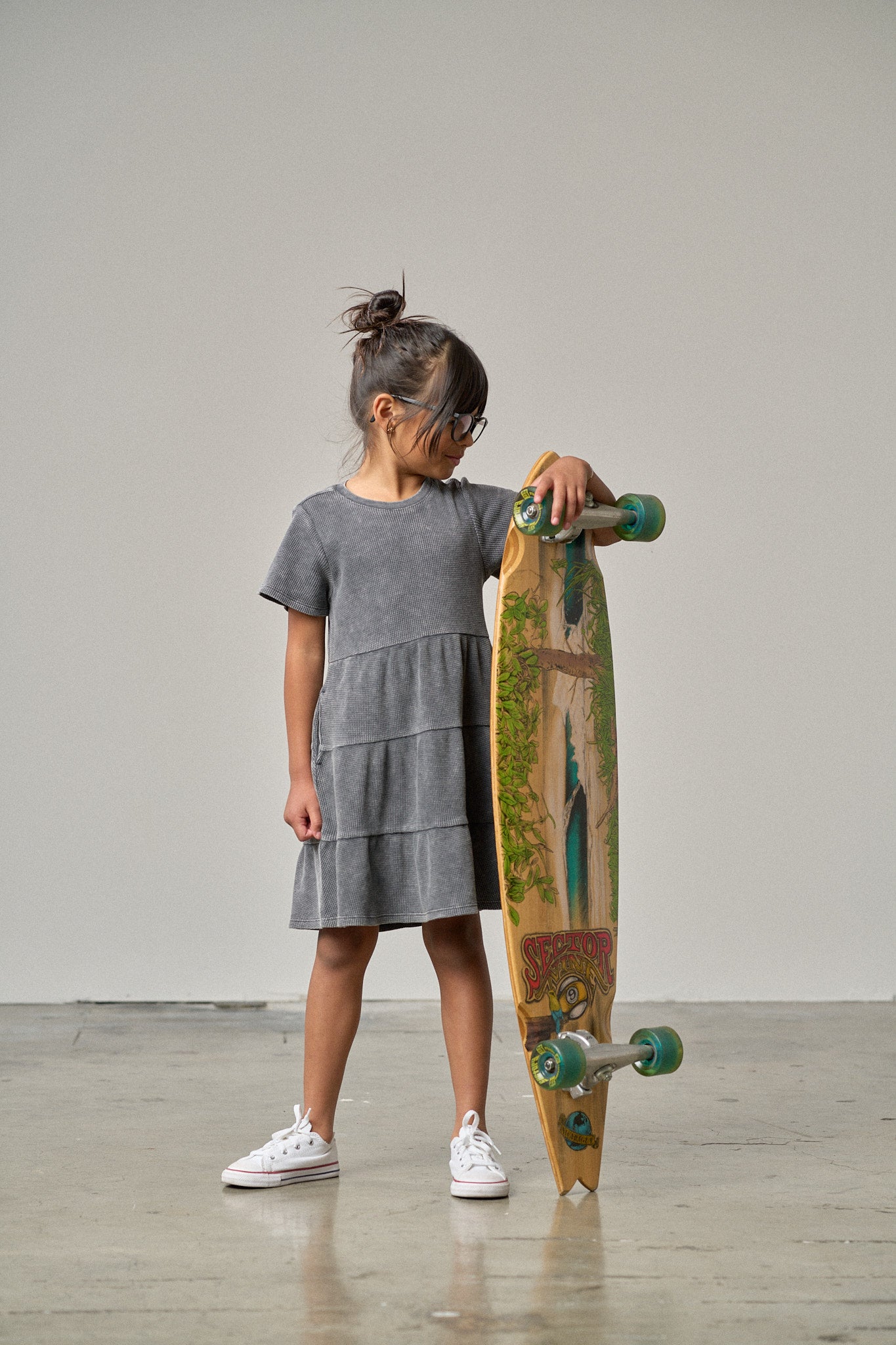 Little Bipsy Acid Wash Waffle Dress