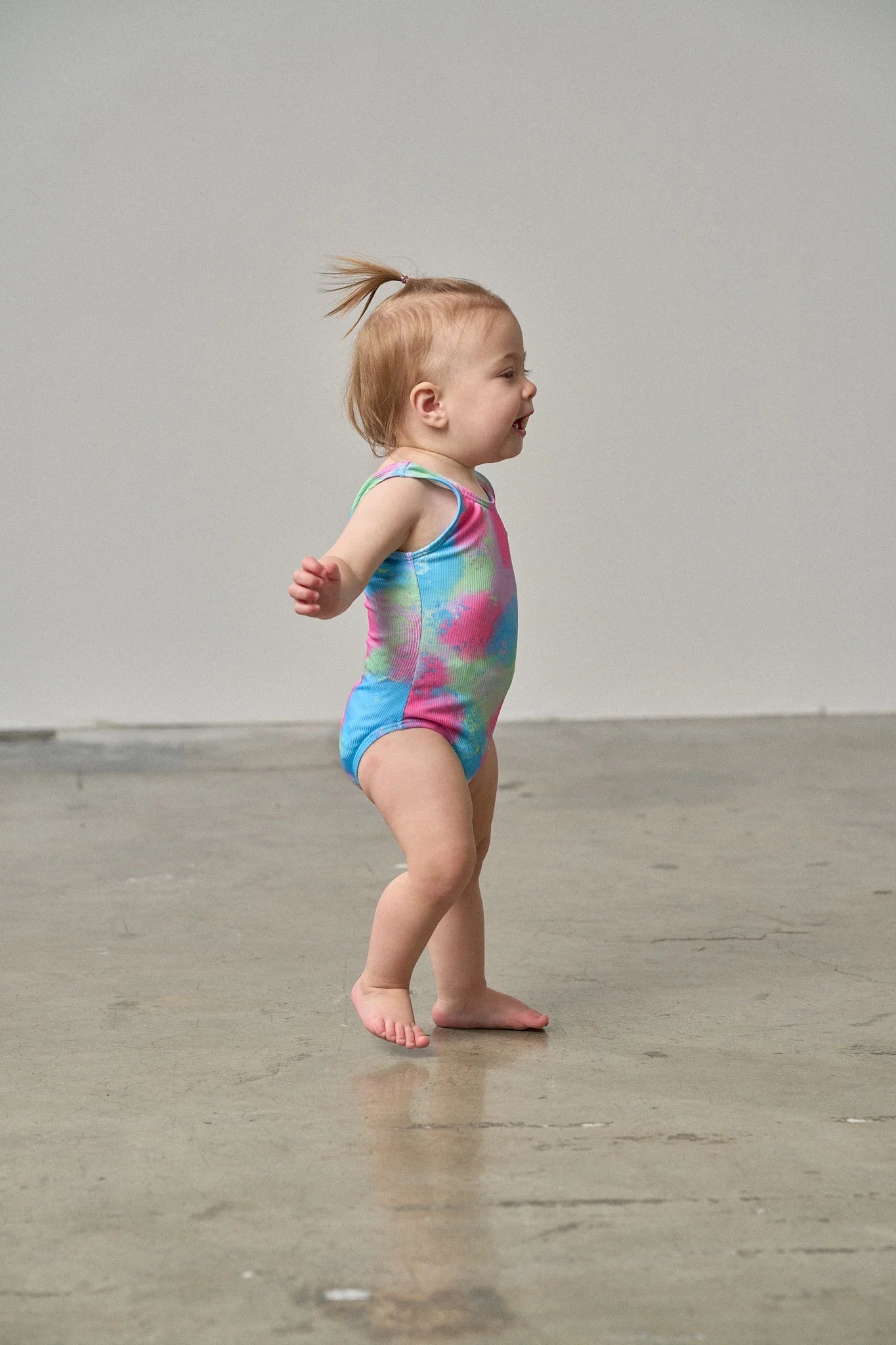 Little Bipsy Girls Swimsuit || Neon Watercolor