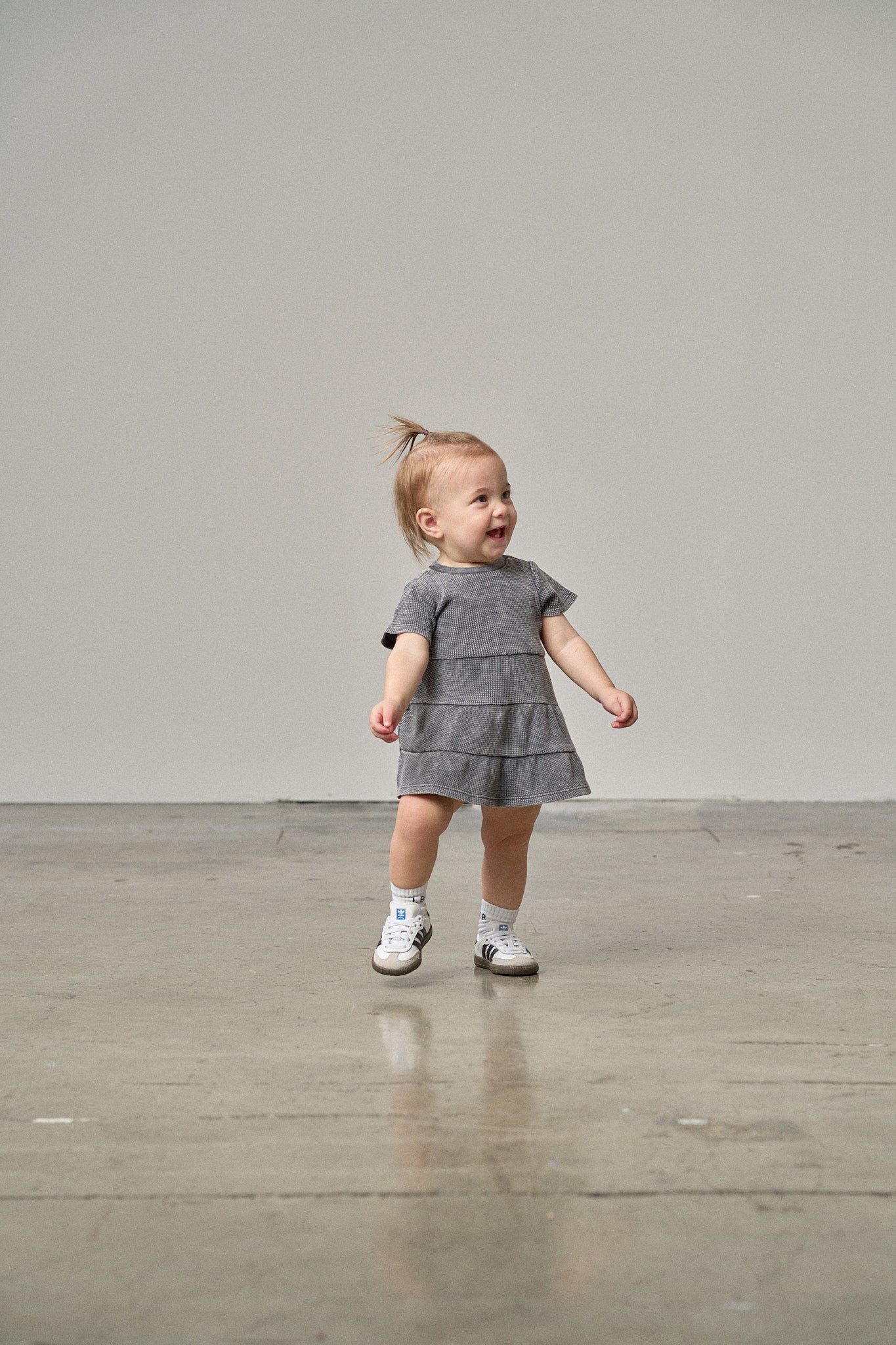 Little Bipsy Acid Wash Waffle Dress