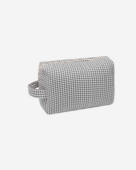 Quincy Mae Toiletry Bag || Midnight Gingham