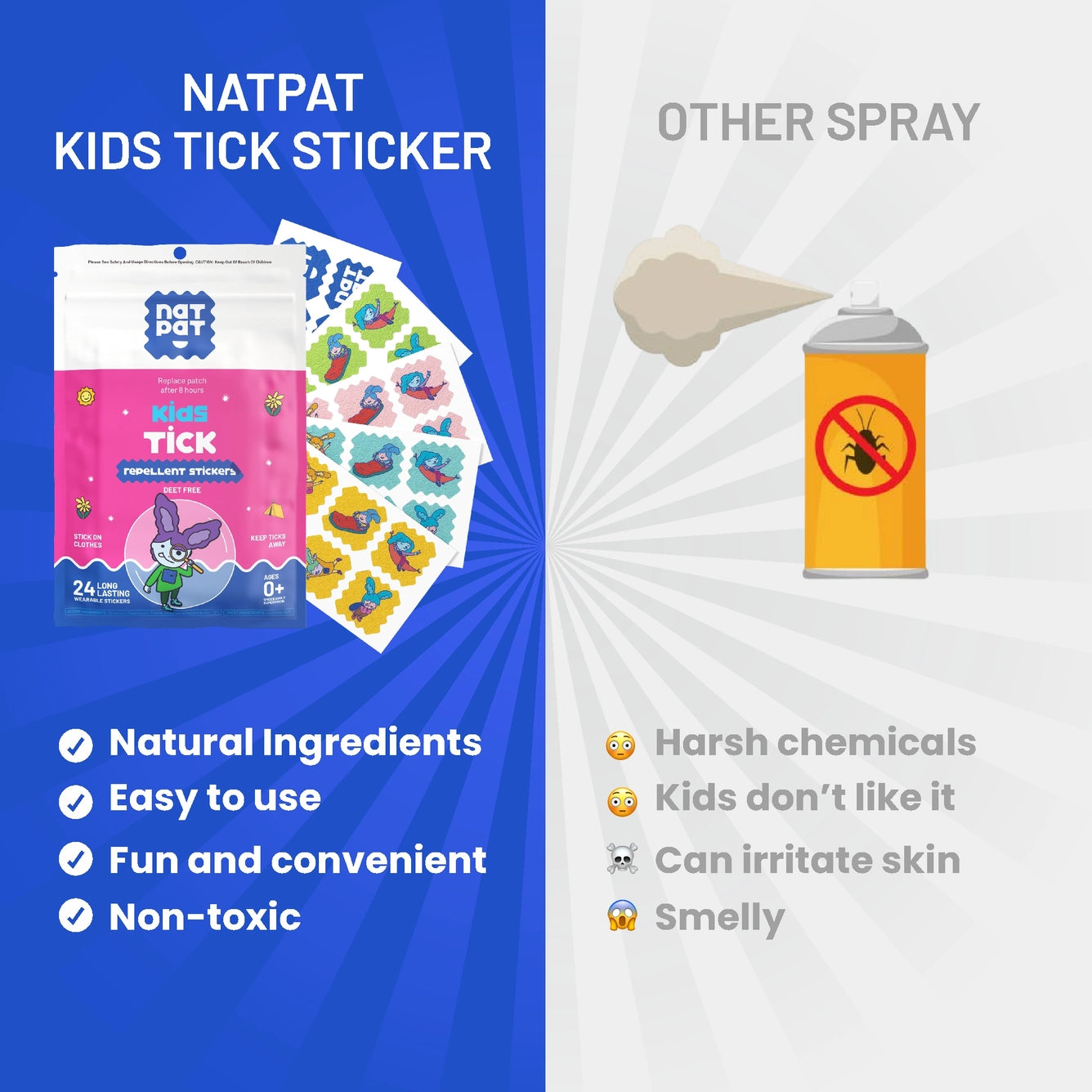NATPAT Tick Repellent Stickers