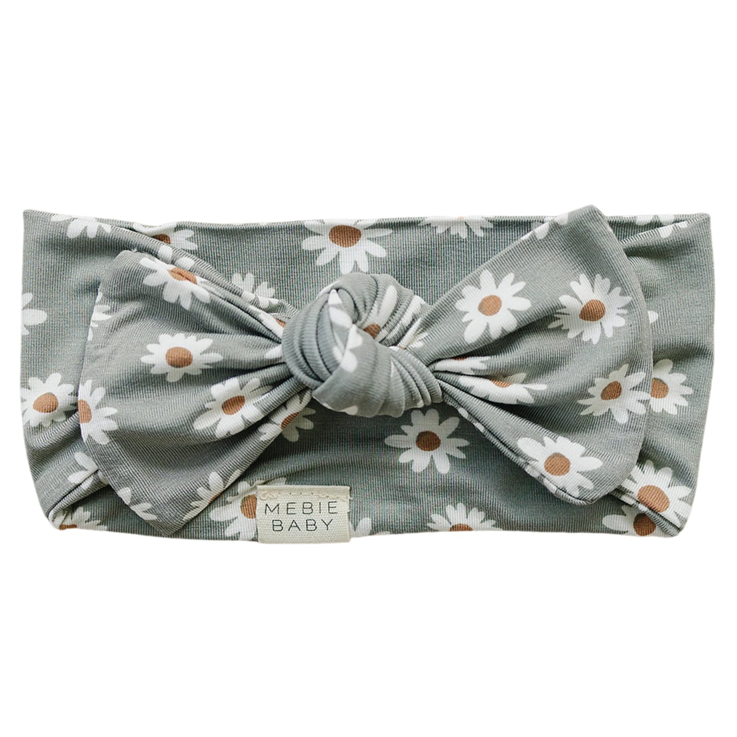 Mebie Baby Bamboo Head Wrap || Light Green Daisy