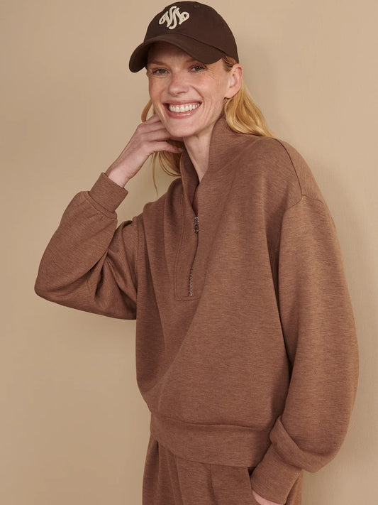 Varley Davidson Sweat || Golden Bronze Marl