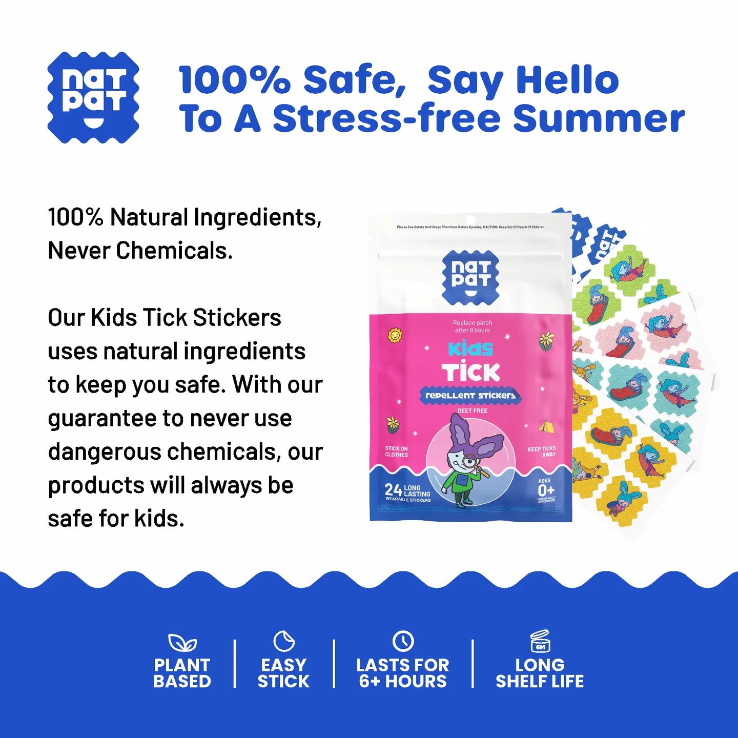 NATPAT Tick Repellent Stickers