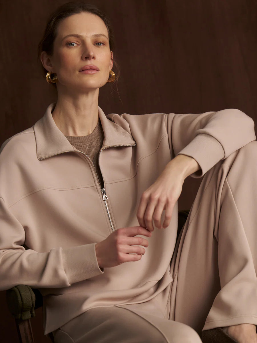 Varley Kayleigh Half-Zip Sweat || Mushroom