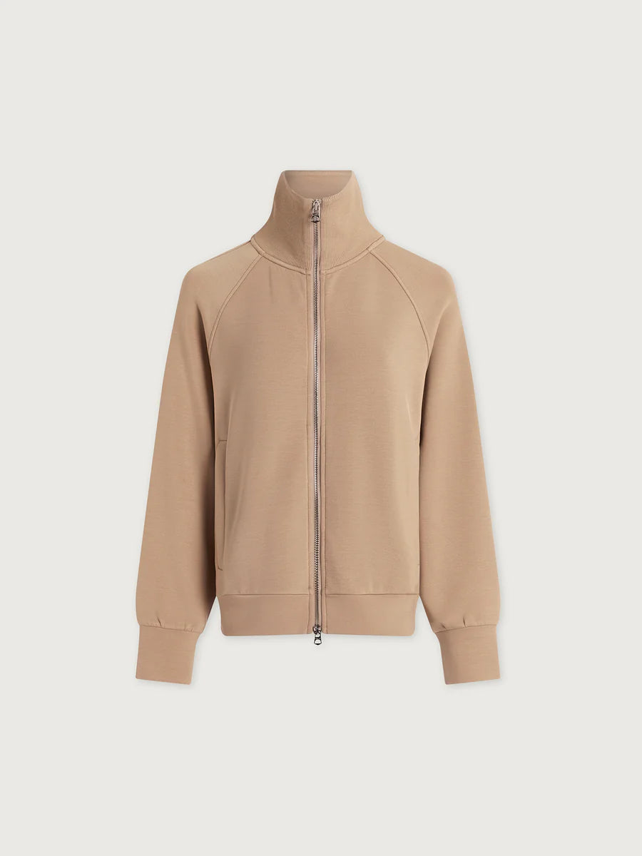 Varley Tyde Zip-Through Sweat || Light Taupe