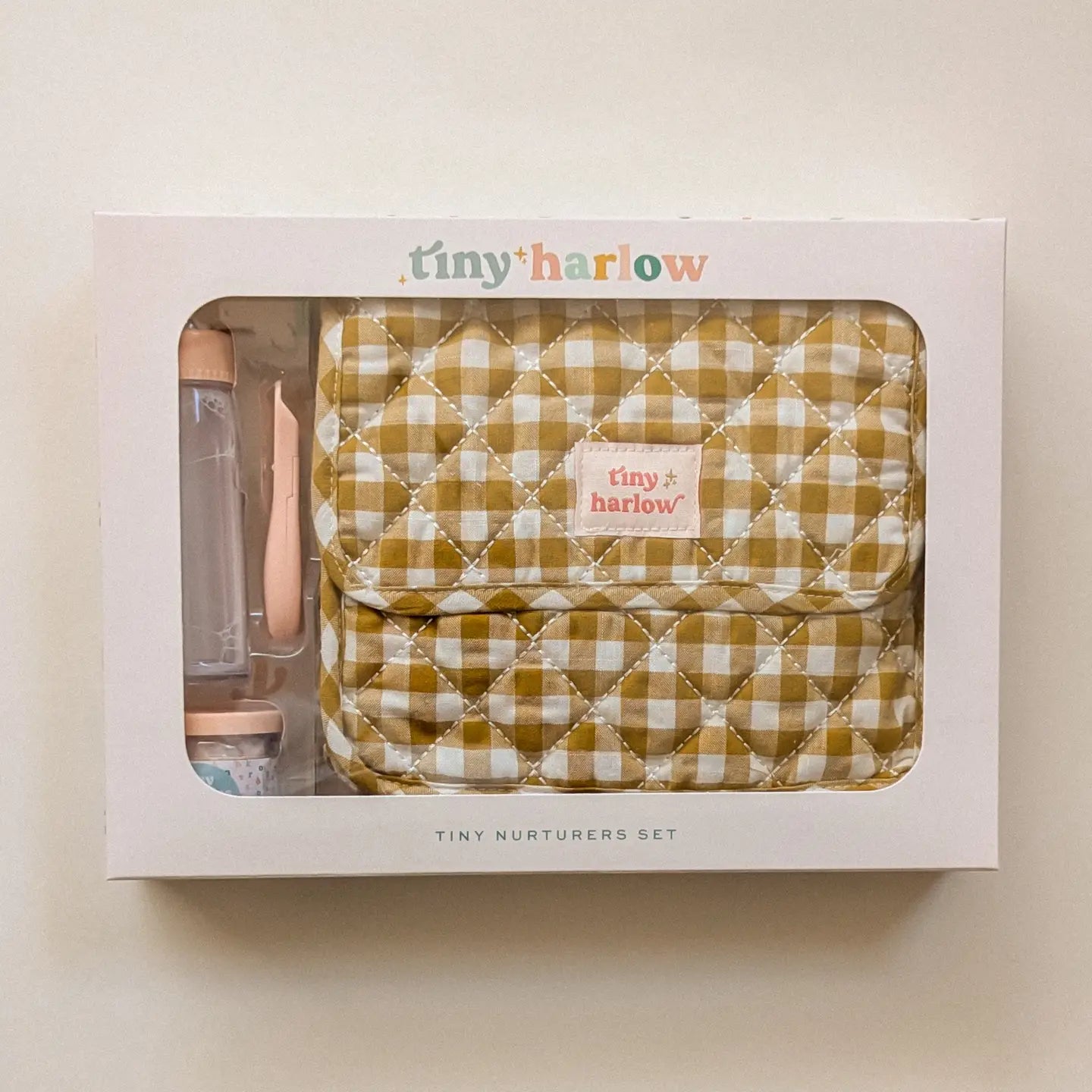 Tiny Harlow Tiny Nurturers Set || Mustard Gingham