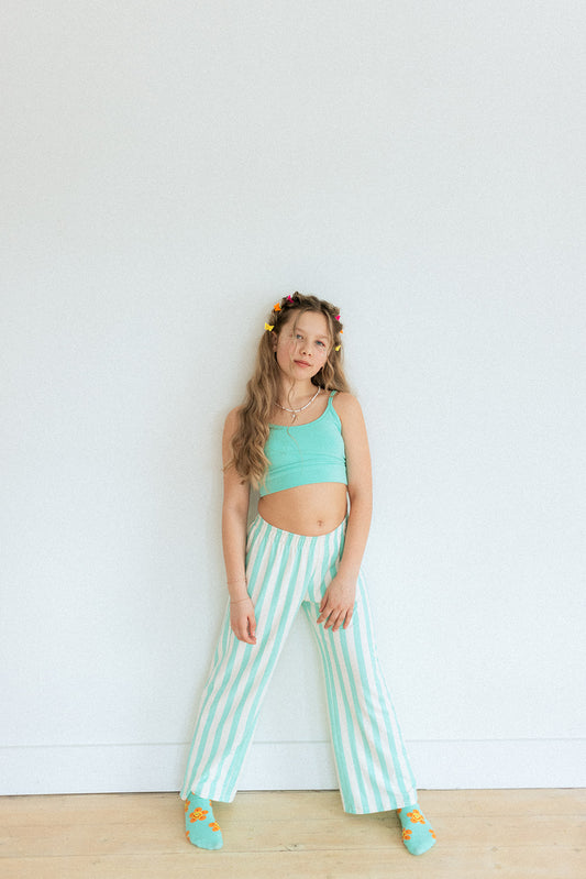Jax and Lennon Youth Wide Leg Pants || Cabana Stripe
