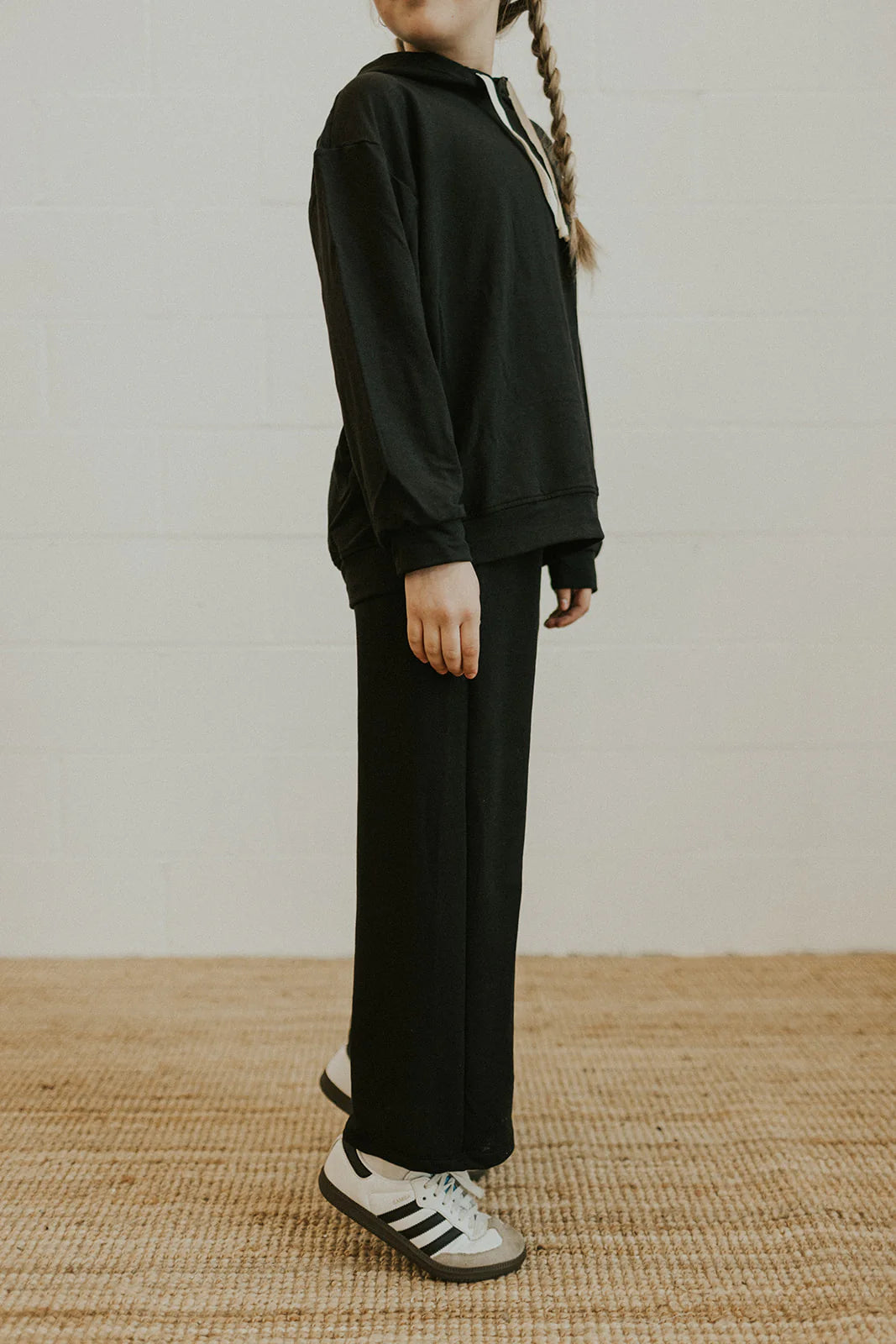 Jax & Lennon Youth Terry Wide Leg Sweatpants || Espresso