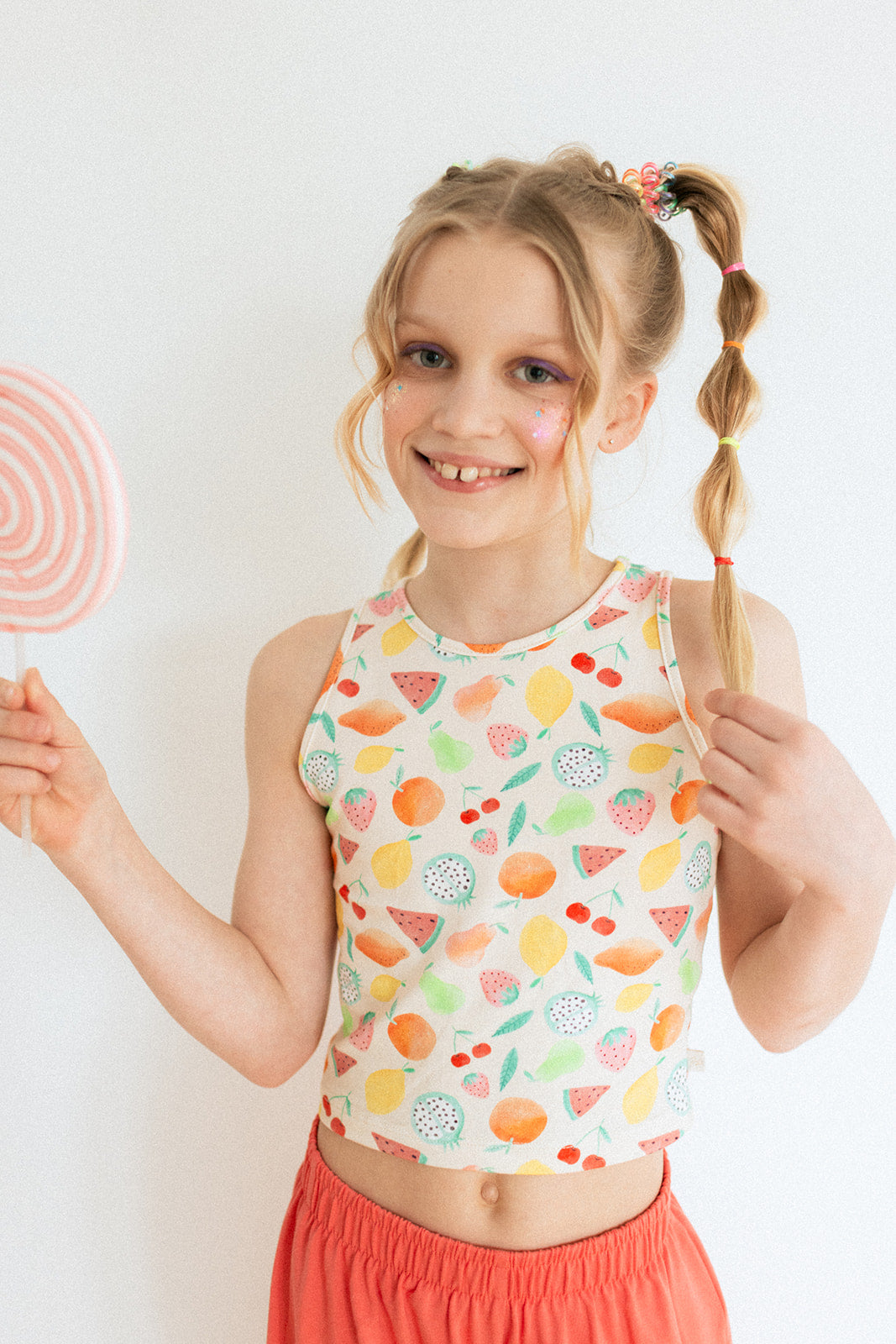 Jax and Lennon Youth High Neck Tank || Tutti Frutti