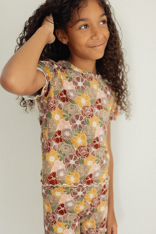 Jax + Lennon Kids Lettuce Hem Tee || Autumn Garden