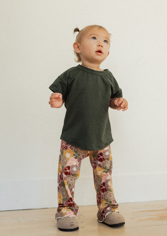Jax + Lennon Kids Lettuce Hem Pants || Autumn Garden