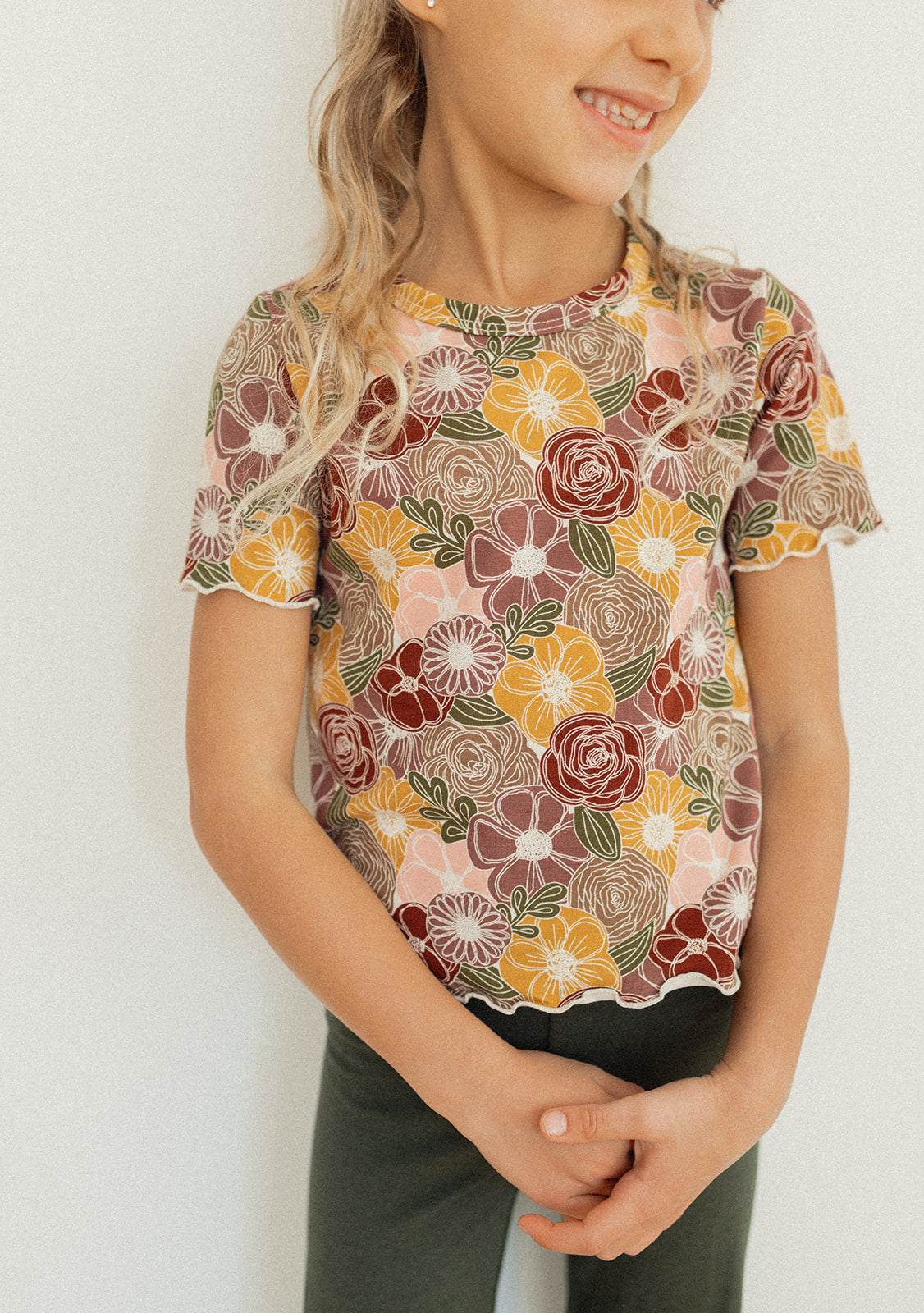 Jax + Lennon Youth Lettuce Hem Tee || Autumn Garden