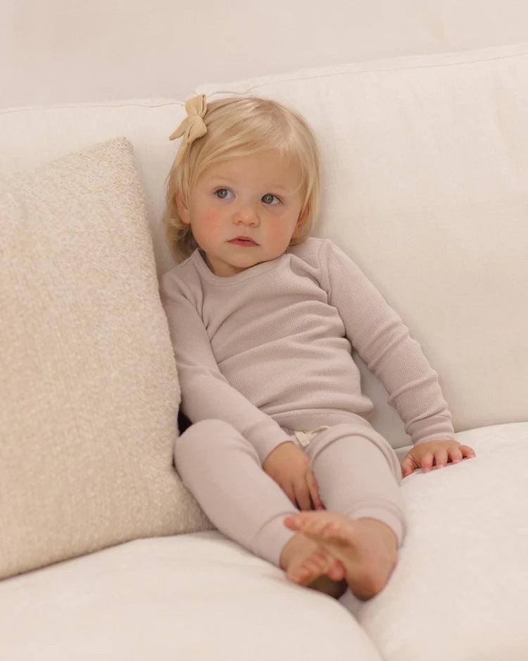 Quincy Mae Waffle Top + Pant Set || Lilac Mist
