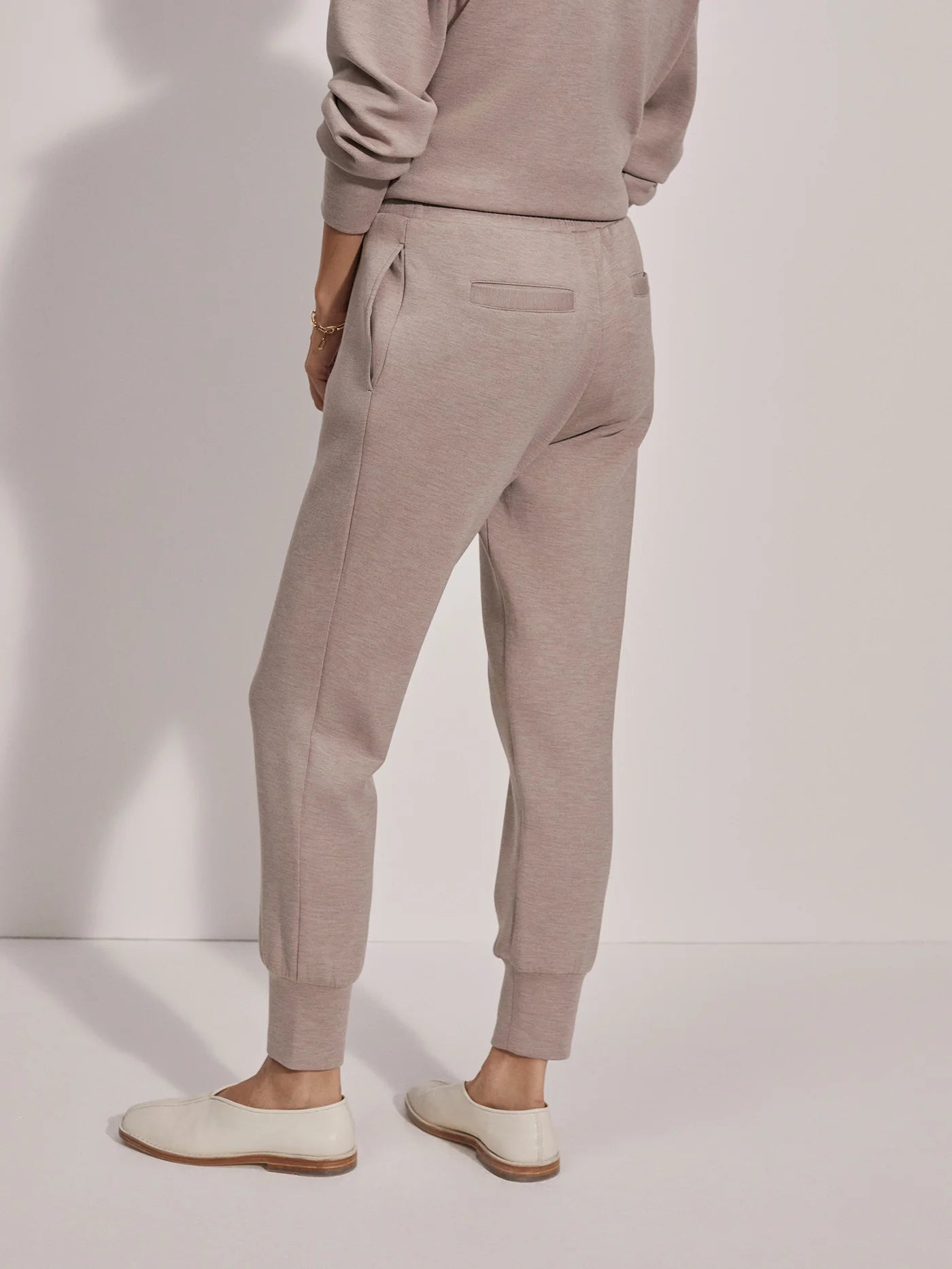 Varley The Slim Cuff Pant 27.5 || Taupe Marl