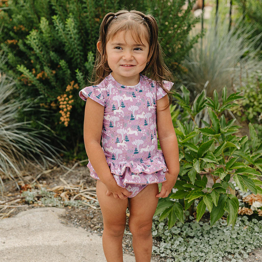Current Tyed Girls 2 Piece Twirl Rashguard Set || The Kinsley
