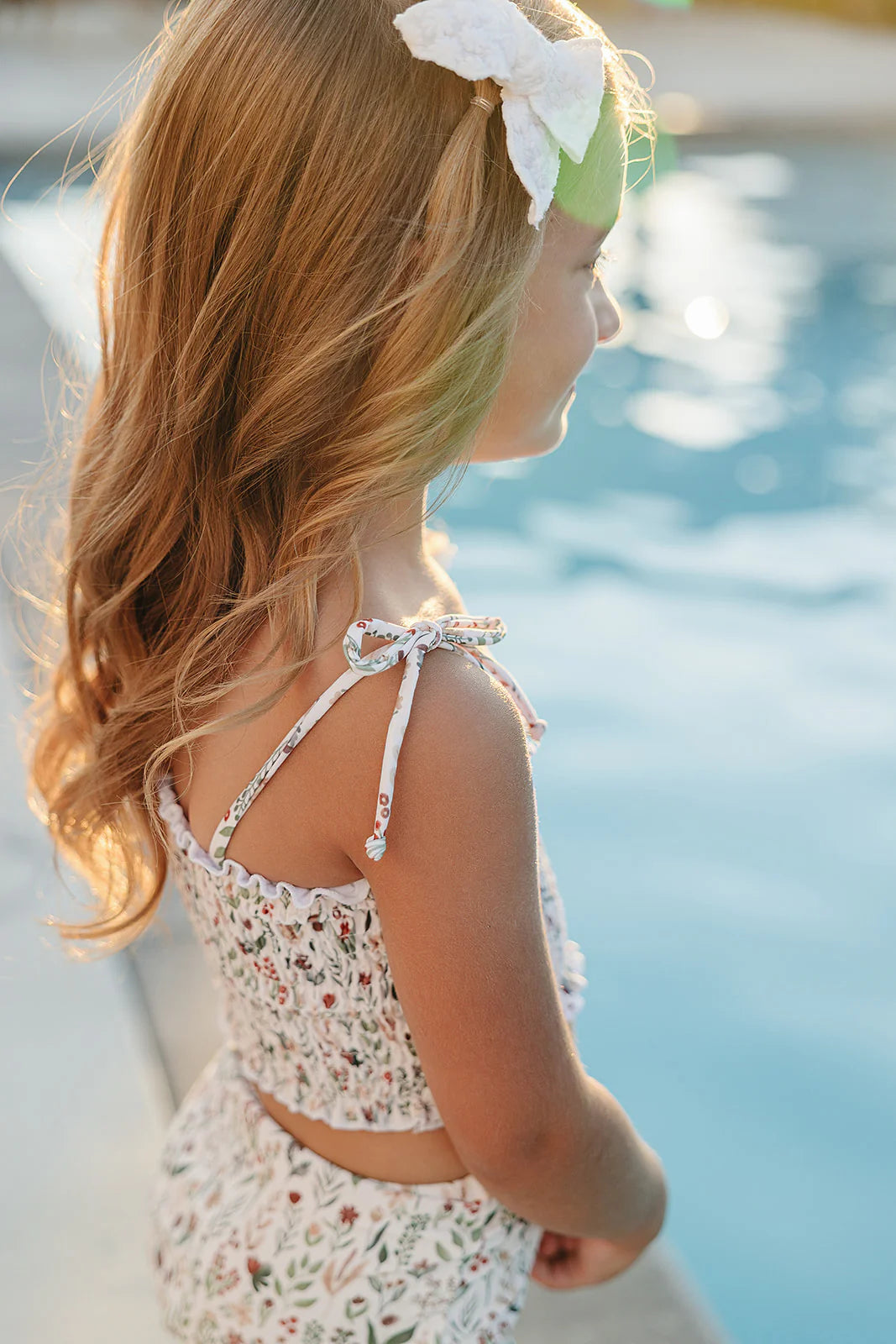 Current Tyed Girls High Waist Smocked Bikini || The Ivy