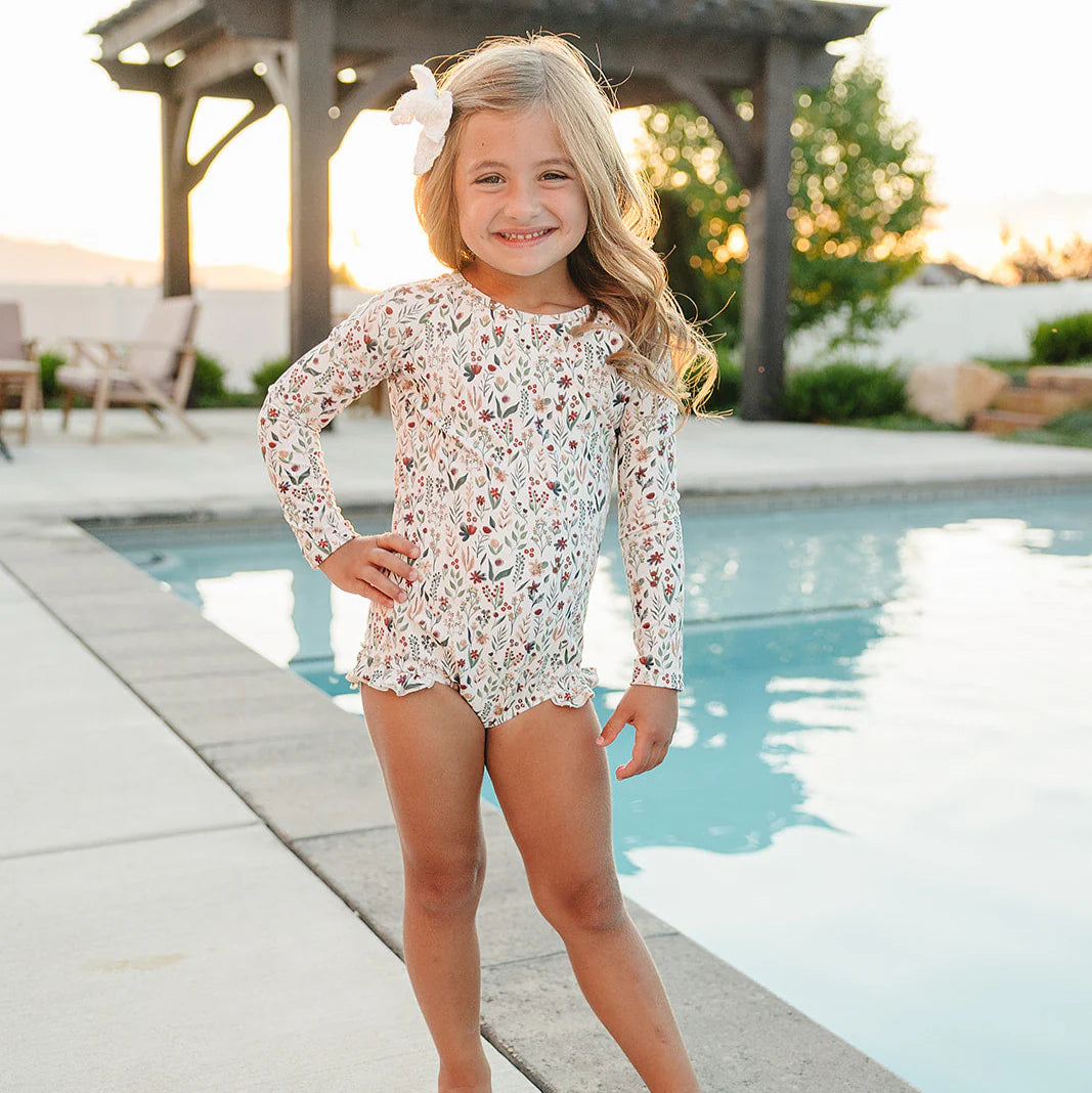 Current Tyed Ruffle Rashguard Suit || The Ivy