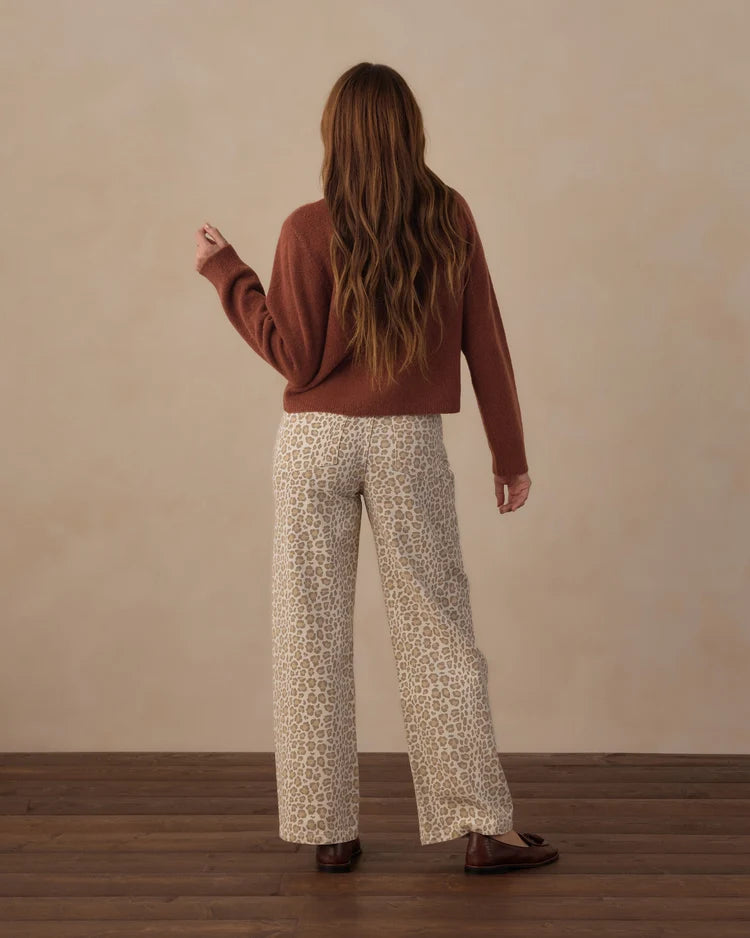 Rylee + Cru Women's Scallop Cardigan || Brick
