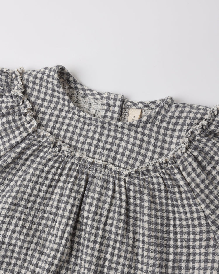 Quincy Mae Mia Top + Bloomer Set || Midnight Gingham