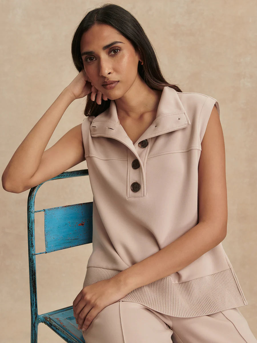 Varley Connall Button Tank || Mushroom
