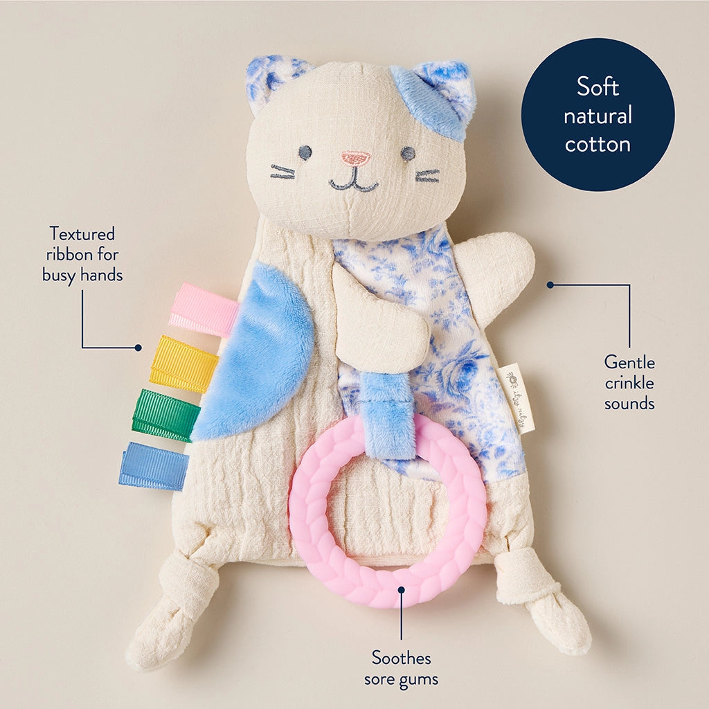 Itzy Ritzy Bitzy Crinkle Senosry Toy with Teether || Kitty
