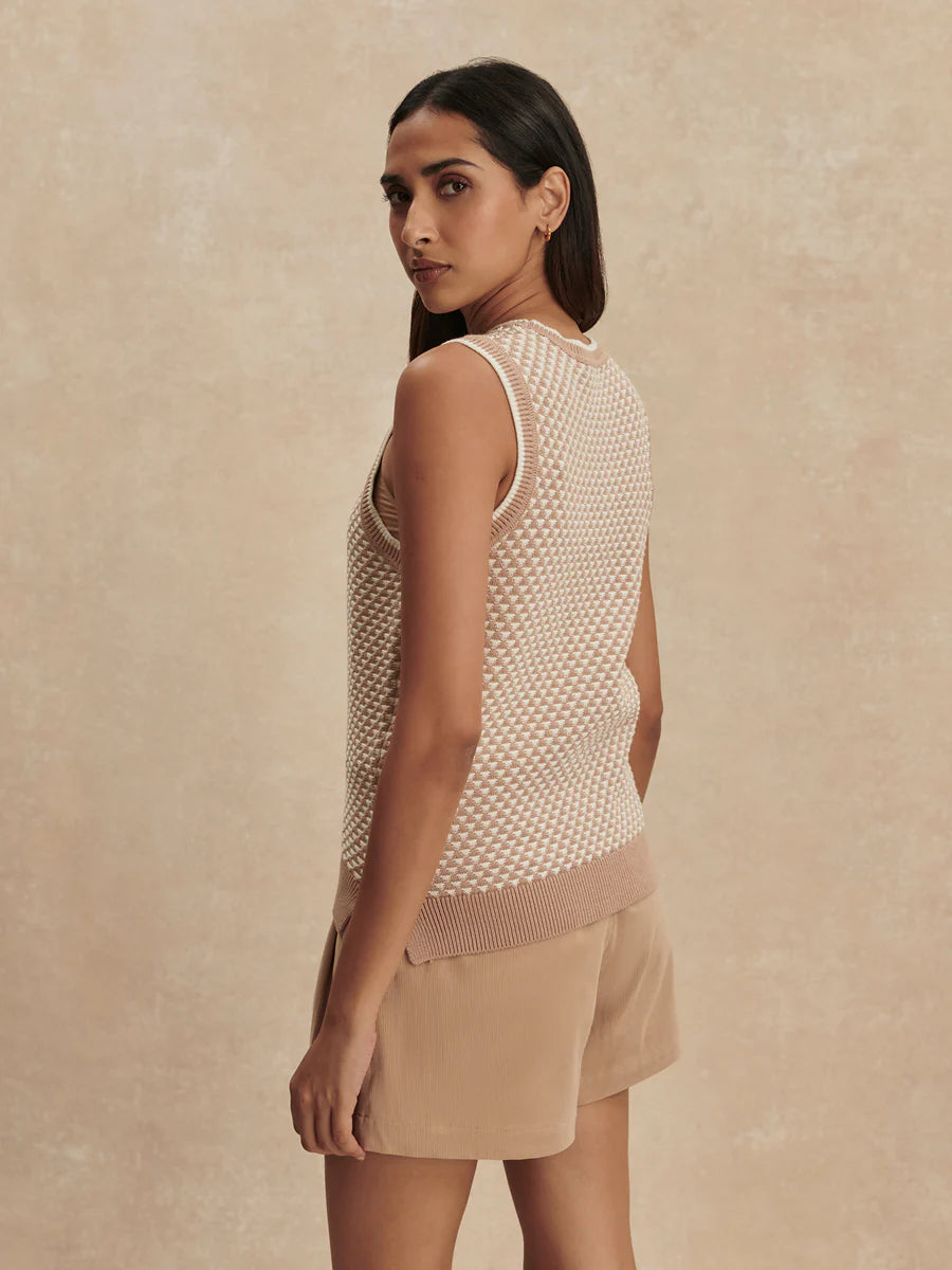 Varley Stitch Knit Tank || Light Taupe