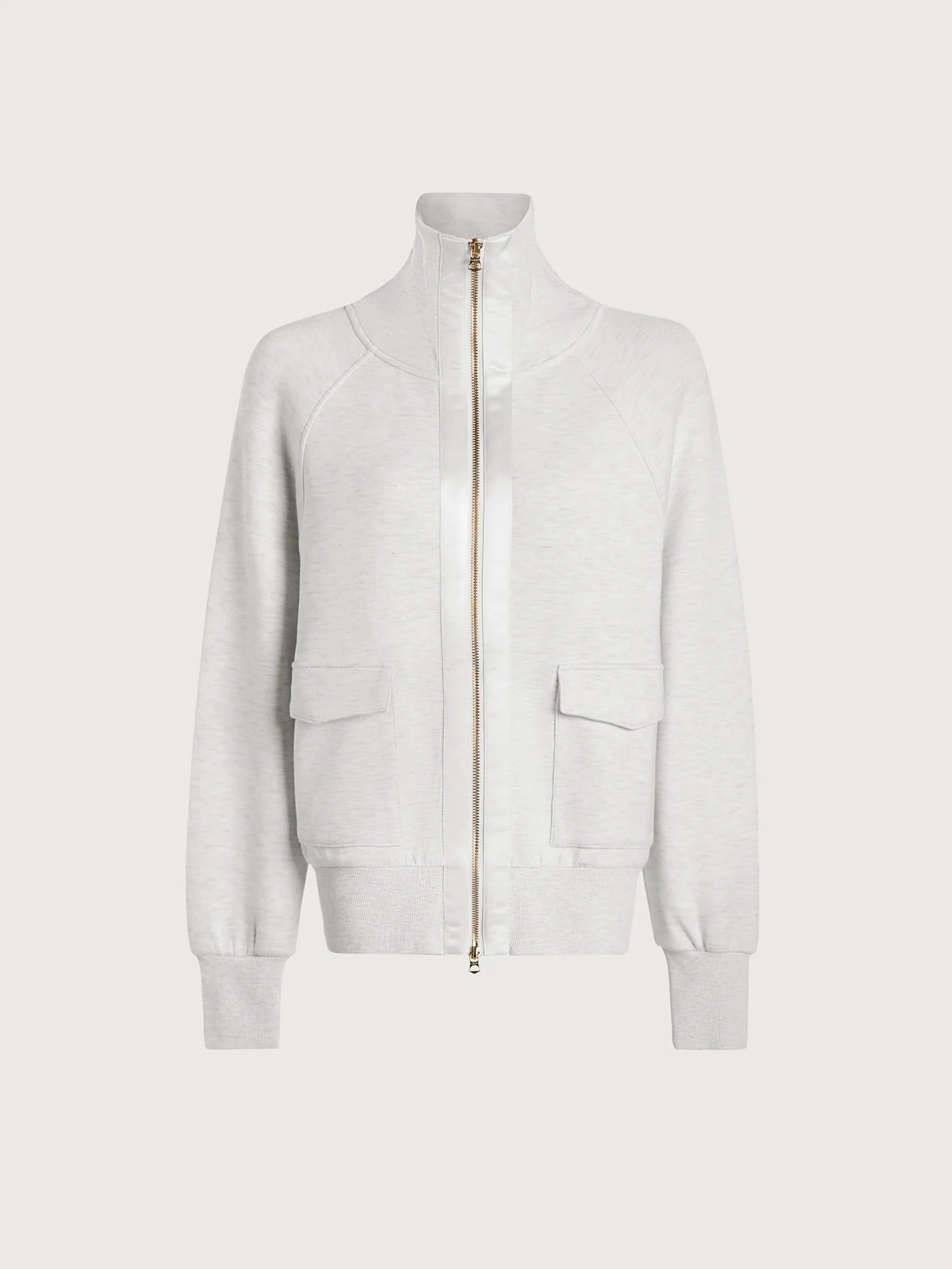 Varley Roxbury Zip-Through Sweat || Ivory Marl