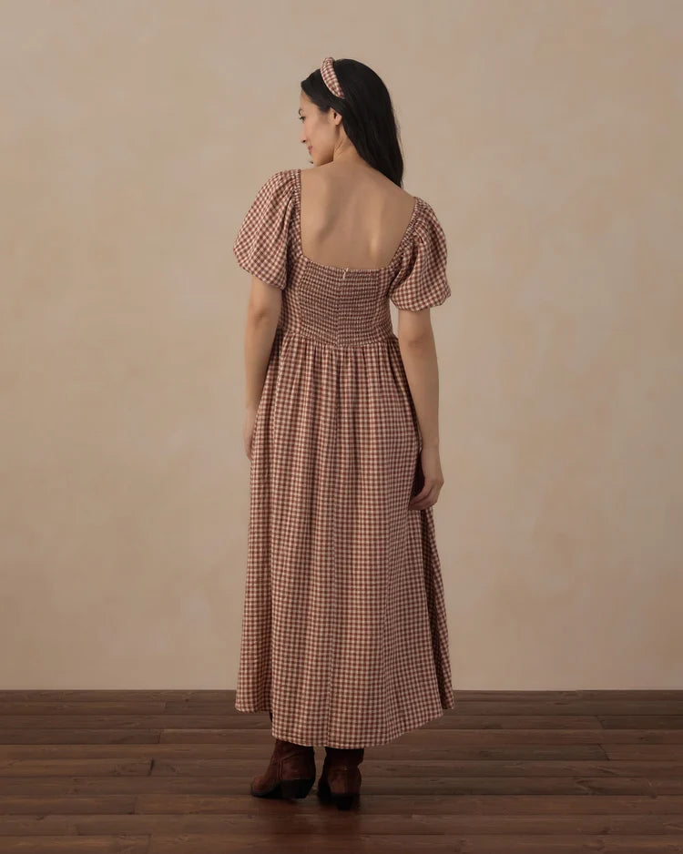 Rylee + Cru Women's Keyara Dress || Brick Check