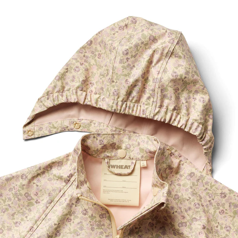 Wheat Kids Chardy Rain Jacket || Rose Flower Field