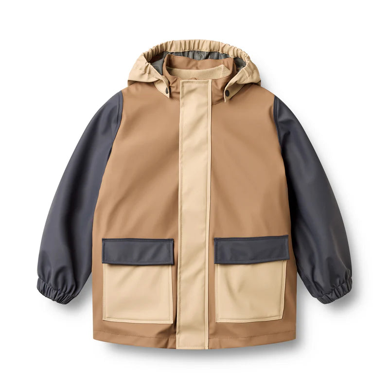 Wheat Kids Rainwear Otu Jacket || White Pepper