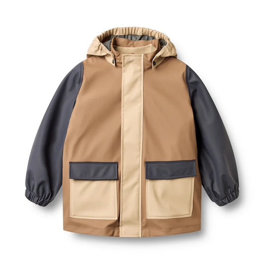 Wheat Kids Rainwear Otu Jacket || White Pepper