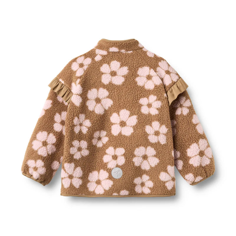 Wheat Kids Fleece Jacket Ellena || Warm Hazel Flowers