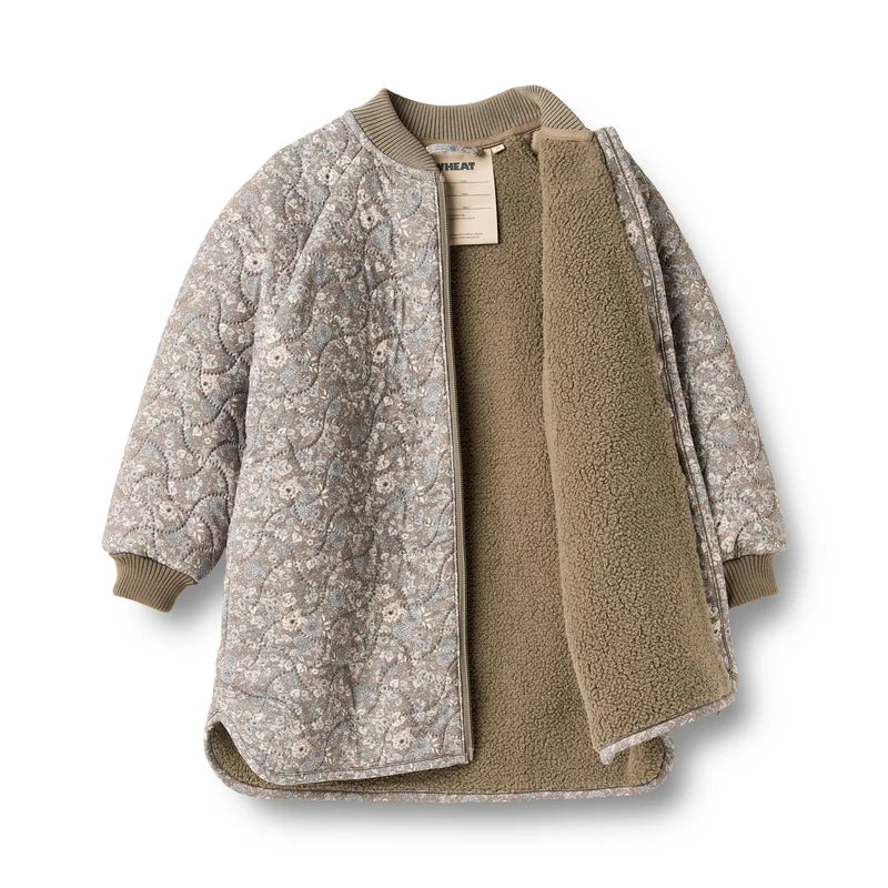 Wheat Kids Thermo Jacket Helga || Grey Stone Flowers